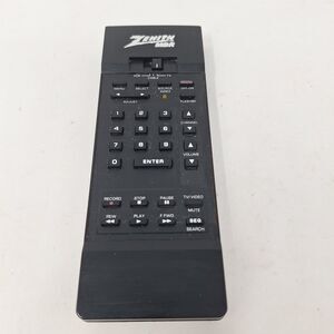 Zenith MBR 24-3218 Black VCR TV Remote Contol Vintage Genuine Original Untested